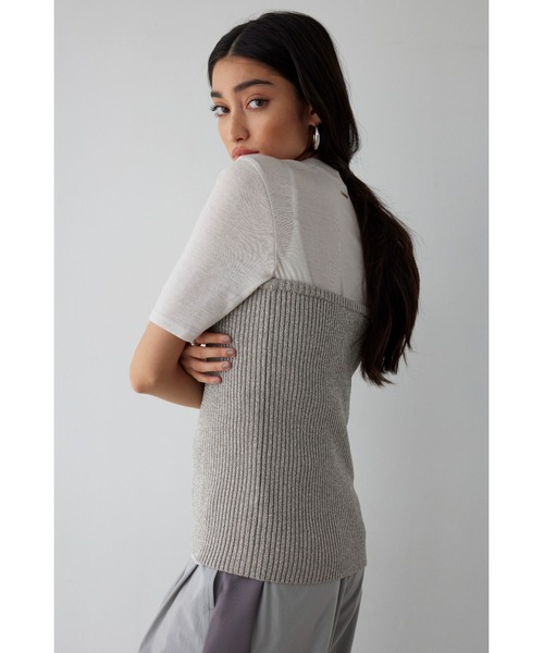 完売！ALEXIA STAM  ビスチェ ALEXIA STAM（アリシアスタン） ベスト ジレ Glitter Knit Bustier