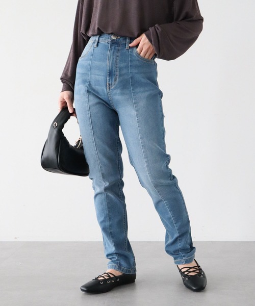 美品 ツモリチサト デニム サルエル 切替 ジーンズ ストレッチ TSUMORI TSUMORI CHISATO】ツモリチサト サルエル デニムパンツ - メルカリ