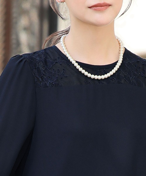 Flolia（フロリア） ワンピース 「喪服・礼服」レース切替えフレア