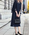 喪服 ワンピース 「喪服・礼服」レース切替えフ...の詳細画像3