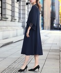 喪服 ワンピース 「喪服・礼服」レース切替えフ...の詳細画像5