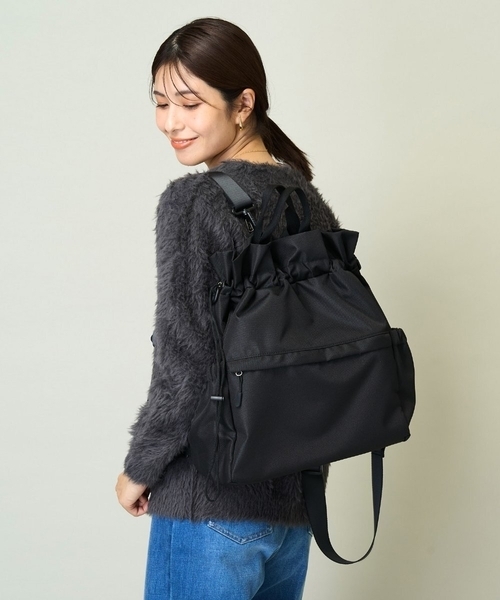 メッシュレザー ショルダーストラップ付き 3WAY バッグ 韓国 Bag a.v.v ショルダーバッグ バッグ 「3WAY」バッグ レディース