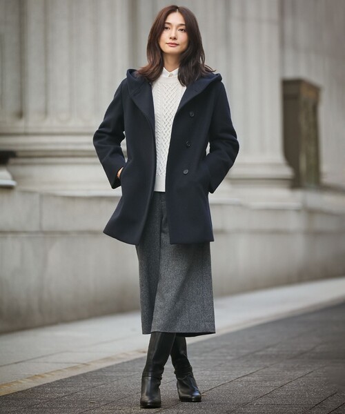 パンツ 「WEB限定」ネップヘリンボーン ガウチョ レディース