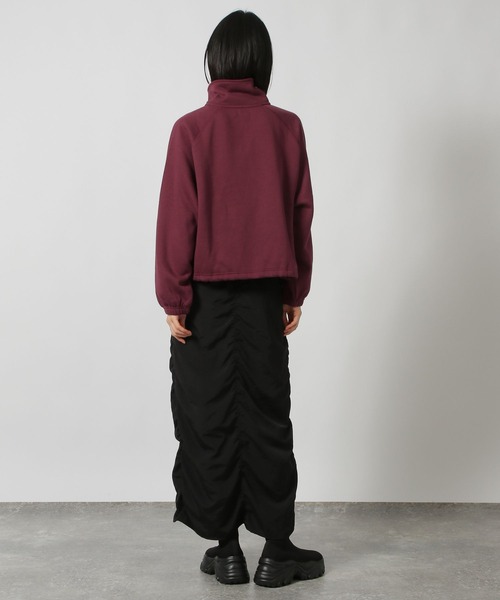 LAKOLE（ラコレ） トレーナー スウェット 刺繍ロゴハーフZIPプル