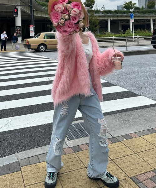 あいあい lolita ジーンズ 白雪姫 ワッペン デニムパンツ XL