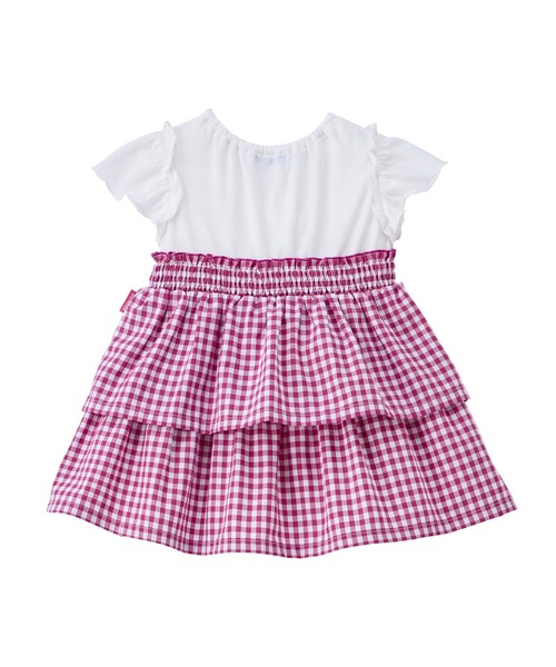 美品　ミキハウス　うさこ　ワンピース　トップス　福袋　90 ピンク　女の子 MIKI HOUSE ワンピース うさこビタミンカラーチェックワンピース