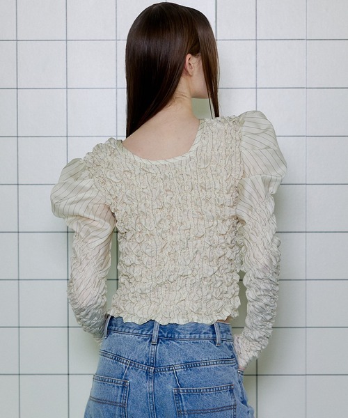 MAISON SPECIAL◆長袖ブラウス/FREE/ポリエステル/BLK/21221315109 MAISON SPECIAL 「MAISON SPECIAL」 長袖ブラウス FREE ブラック