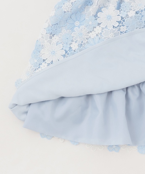 mezzo piano ワンピース ケミカル花レース ワンピース キッズ 子供服