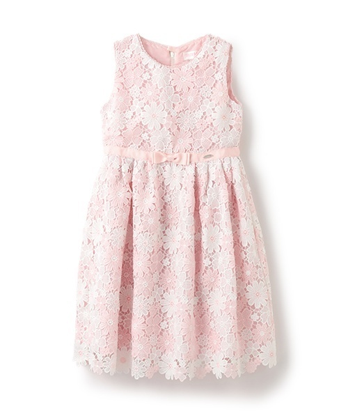 mezzo piano ワンピース ケミカル花レース ワンピース キッズ 子供服