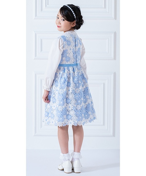 mezzo piano ワンピース ケミカル花レース ワンピース キッズ 子供服