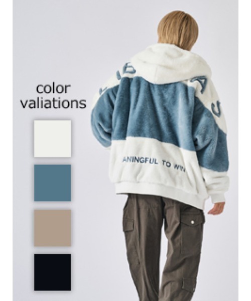 RE730 ブルゾン アウター ふわふわもこもこの可愛いファーブルゾン