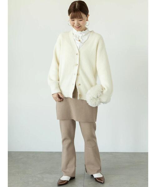 Lugnoncure（ルノンキュール） パンツ スカート付ニットパンツ