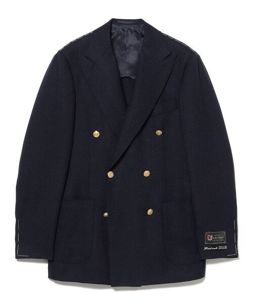 ジャケット テーラードジャケット HANDMADE SAVILE CLIFFORD ウールモヘヤ ダブルブレスト ブレザー メンズの画像