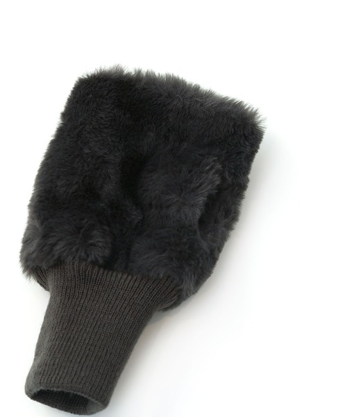colleca la（コレカラ） 手袋 フェイクファー フィンガーレスグローブ