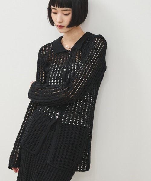 ポロシャツ ポロ 「DIDOT.」メッシュニットハーフポロ レディース Didot.showroom ポロシャツ ポロ 「DIDOT.」メッシュニット