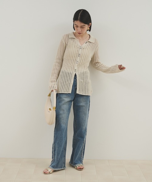 シェリエ sheller ポロニットトップス polo knit tops – shéller / シェリエ