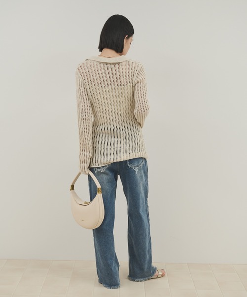 ポロシャツ ポロ 「DIDOT.」メッシュニットハーフポロ レディース Didot.showroom ポロシャツ ポロ 「DIDOT.」メッシュニット
