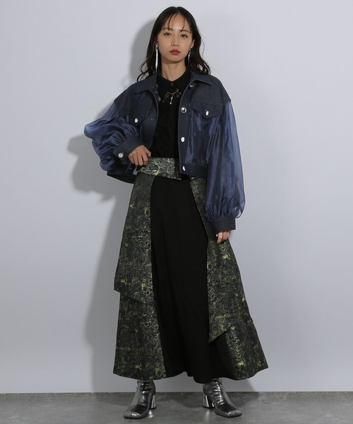 HARE ジャガードスカート セール】アソートジャガードハイウエストスカート(HARE