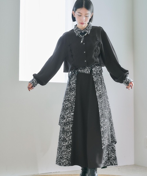 HARE ジャガードスカートHAL05008ST ネイビー 楽天市場】【SALE／20%OFF】ジャガードレイヤードフレアスカート