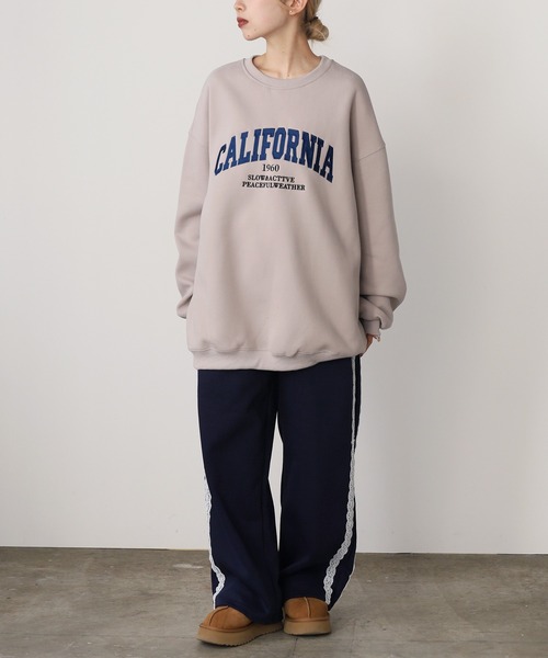 rili tokyo×outdoorコラボトレーナー 専用 ROOP TOKYO トレーナー スウェット オーバーサイズ カレッジロゴ リブ