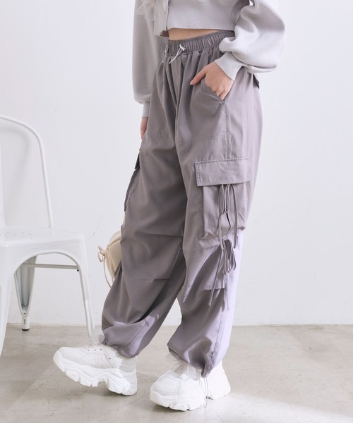 リボンカーゴパンツ【土日限定値下げ】 OLIVE des OLIVE（オリーブデオリーブ） パンツ ゆるたぽリボンカーゴ