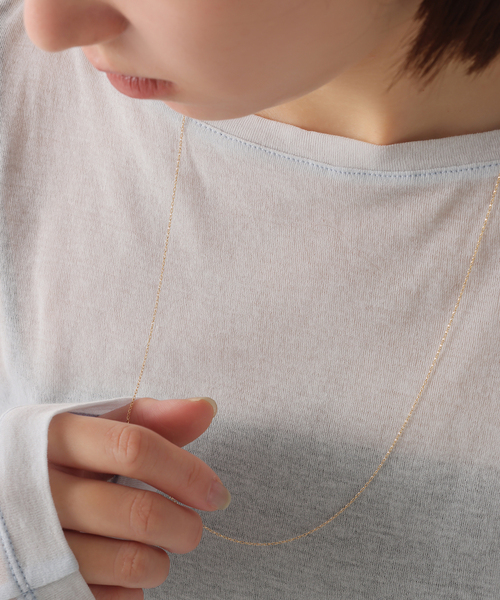 Lilas ネックレス スパイラルアズキチェーン65cmネックレス K10 
