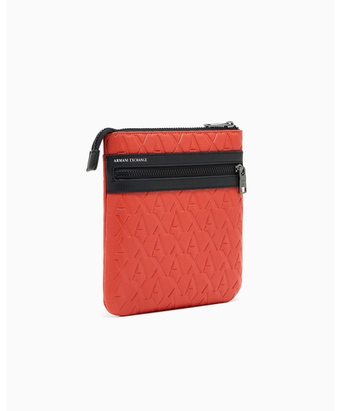 新品未使用‼️Armani Exchange ショルダー黒×オレンジ文字ロゴ ARMANI EXCHANGE ショルダーバッグ 「A|X アルマーニ