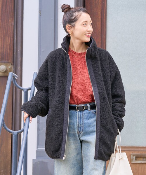 ⭐️3日間限定価格⭐️プリーツプリーズ黒ボア襟取り外しブルゾン極美品⭐️ FREAK'S STORE（フリークスストア）の「リバーシブル LEVEL3 ナイロン