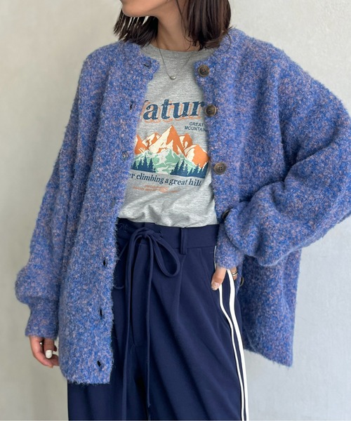 「CPCM」 ニットカーディガン FREE ブルー レディース_画像6