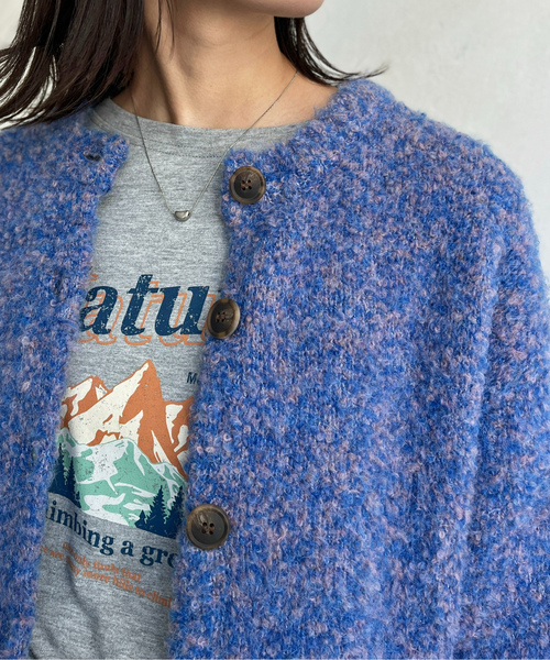 「CPCM」 ニットカーディガン FREE ブルー レディース_画像9