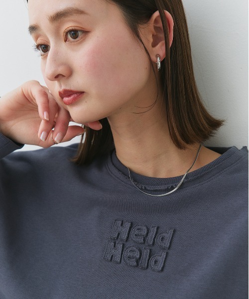 ad thie（アドティエ） トレーナー スウェット アウトシーム 刺繍ロゴ