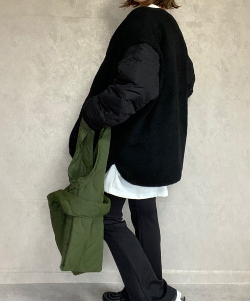 「ECRIRE」 ノーカラージャケット M ブラウン レディース_画像4
