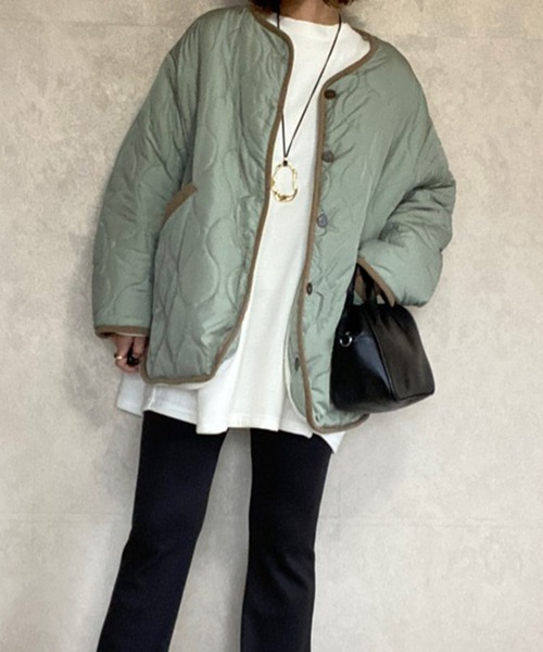 「ECRIRE」 ノーカラージャケット M ブラウン レディース_画像9