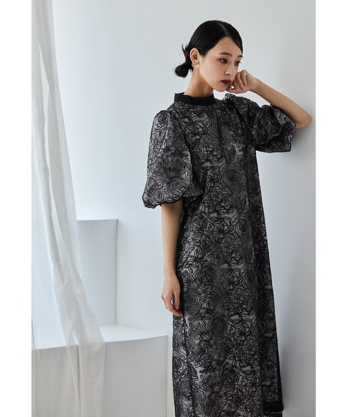 niana★　パンツドレス　オールインワン　オケージョン　フラワーレース　結婚式 niana ドレス スパンコールフラワーレースAラインドレス