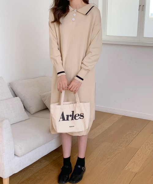 希少✨CFCL POTTERY DRESS ワンピース 長袖 リブニット　L 希少✨CFCL POTTERY DRESS ワンピース 長袖 リブニットL