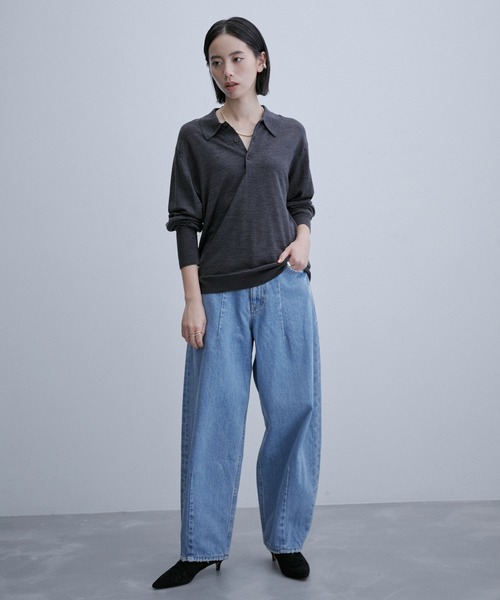 「JOHN SMEDLEY」 長袖ニット S ブルー系その他6 レディース_画像2