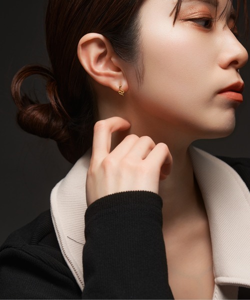 ピアス K18 スネーク/ヘビ ピアス レディース メンズの画像