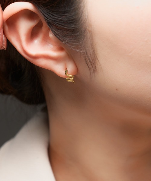 ピアス K18 スネーク/ヘビ ピアス レディース メンズの画像