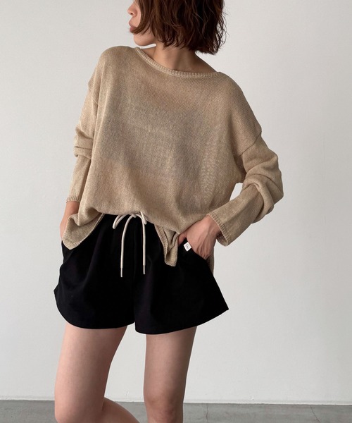 ニット セーター El mar　コットンレーヨンボートニット レディース CANAL JEAN ニット セーター El mar コットンレーヨンボート