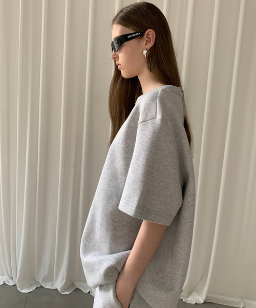 トレーナー スウェット 「LONSLAN」バックリボン テクスチャー オーバーTシャツ CHLONW25s028 レディース メンズ