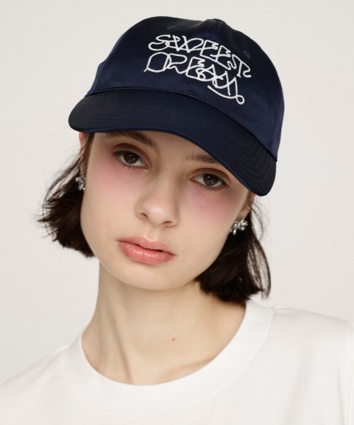 SLY キャップ 帽子 FRONT LOGO SATIN CAP フロント ロゴ サテン
