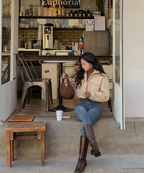 「SONA」 ジャケット FREE カーキ レディース_画像3