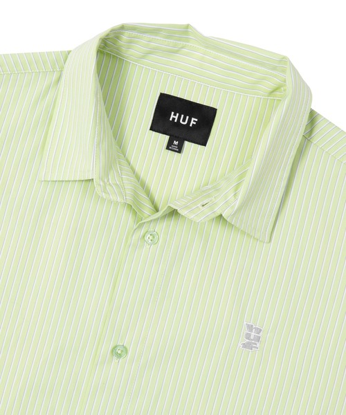 HUF シャツ MEGABLAST STRIPE SHIRT / 半袖シャツ メンズ