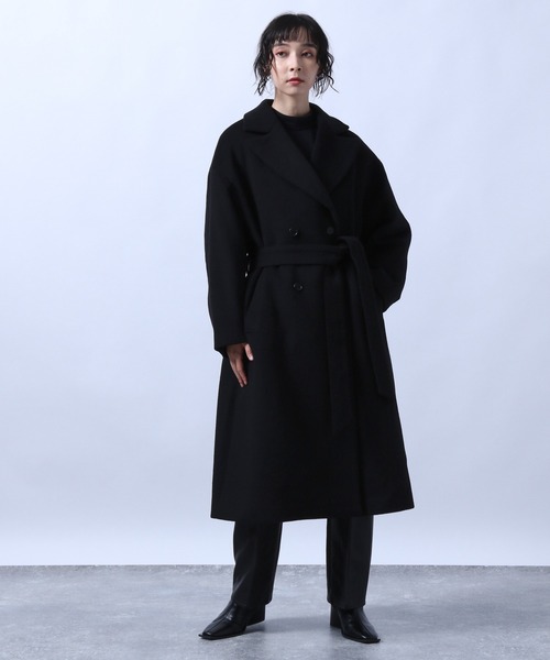 【美品】HARE ハレ　ゆったりチェスター　黒　ロングコート　M オーバーサイズ HARE（ハレ） チェスターコート M ブラウン レディース : ZOZOTOWN