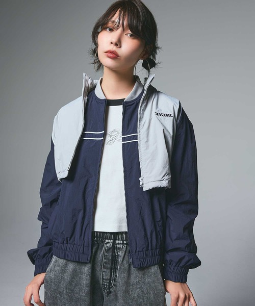 X-girl（エックスガール） ブルゾン ジャンバー 3WAY TRACK JACKET