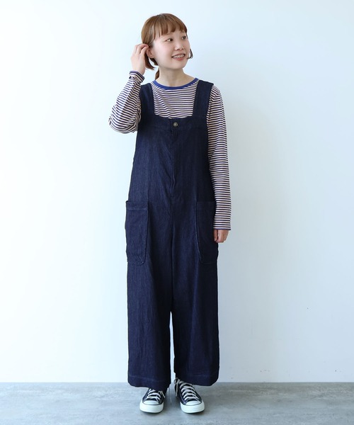 bulle de savon サロペット オーバーオール 7.7oz denim