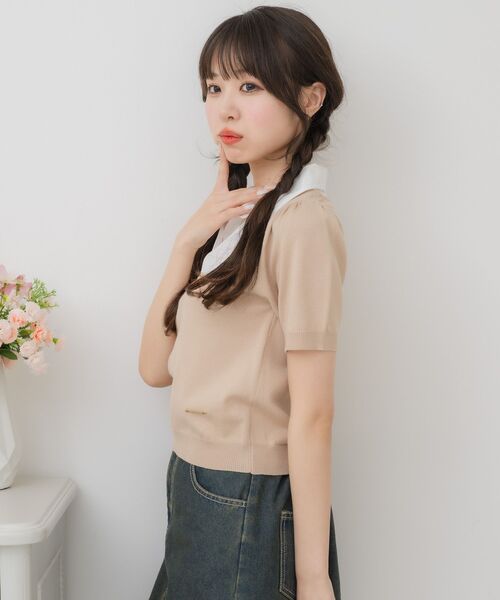 Emsexcite（エムズエキサイト） ニット セーター SH襟ドッキングNTPO