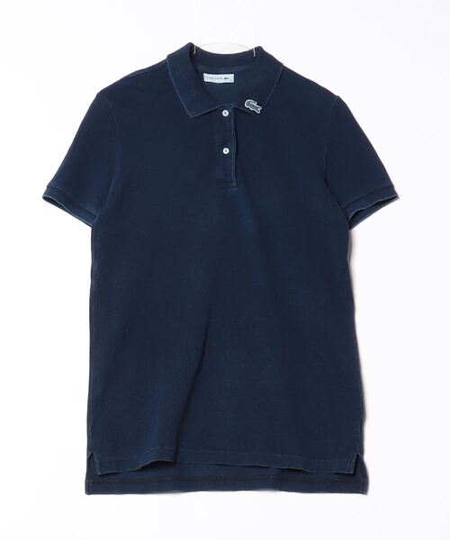 「LACOSTE」 半袖ポロシャツ 36 ブラック レディース