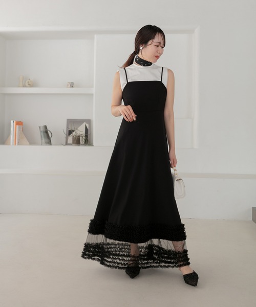 Leja（レジャ） ドレス 「LEJA」チュールフリルセットアップドレス