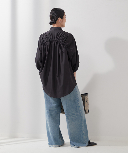 journal standard L'essage ブラウス シャツ CPブロードギャザー